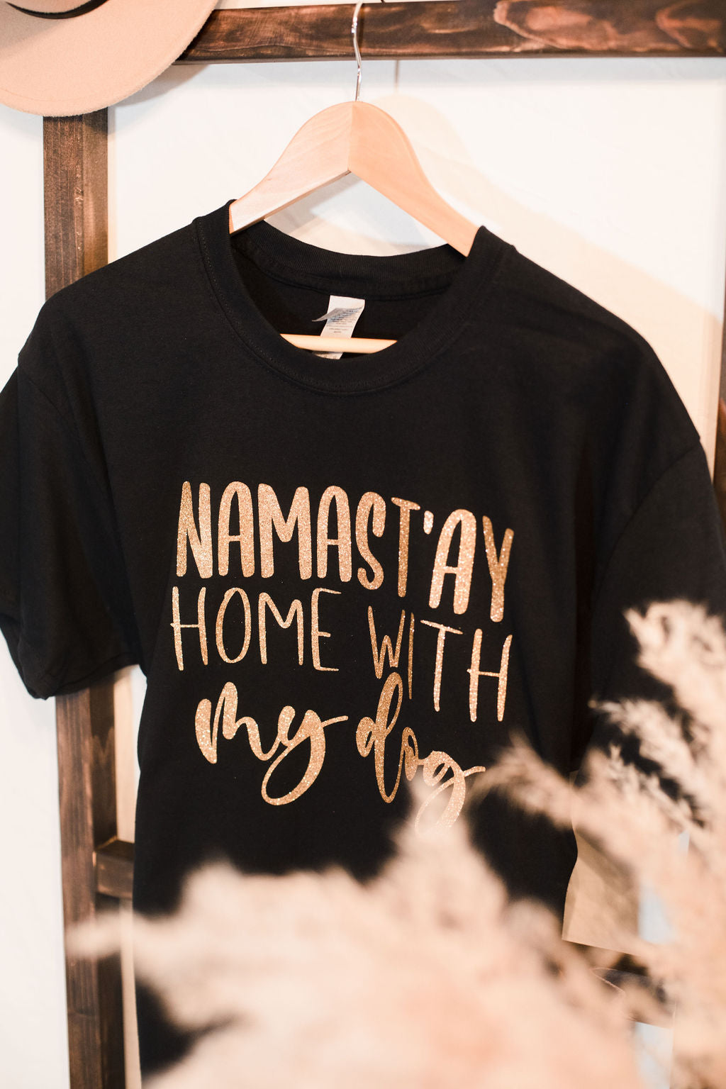 NAMAST'AY Home with my dog T-shirt