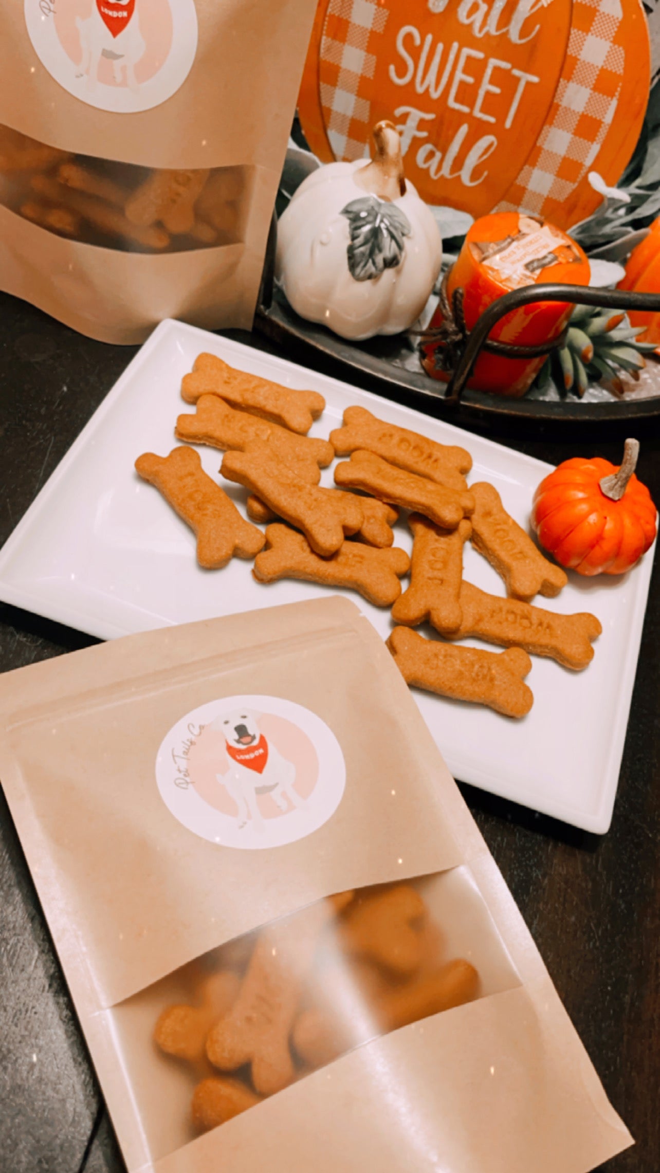 Pumpkin Peanut Butter Dog Biscuits - 3.5oz